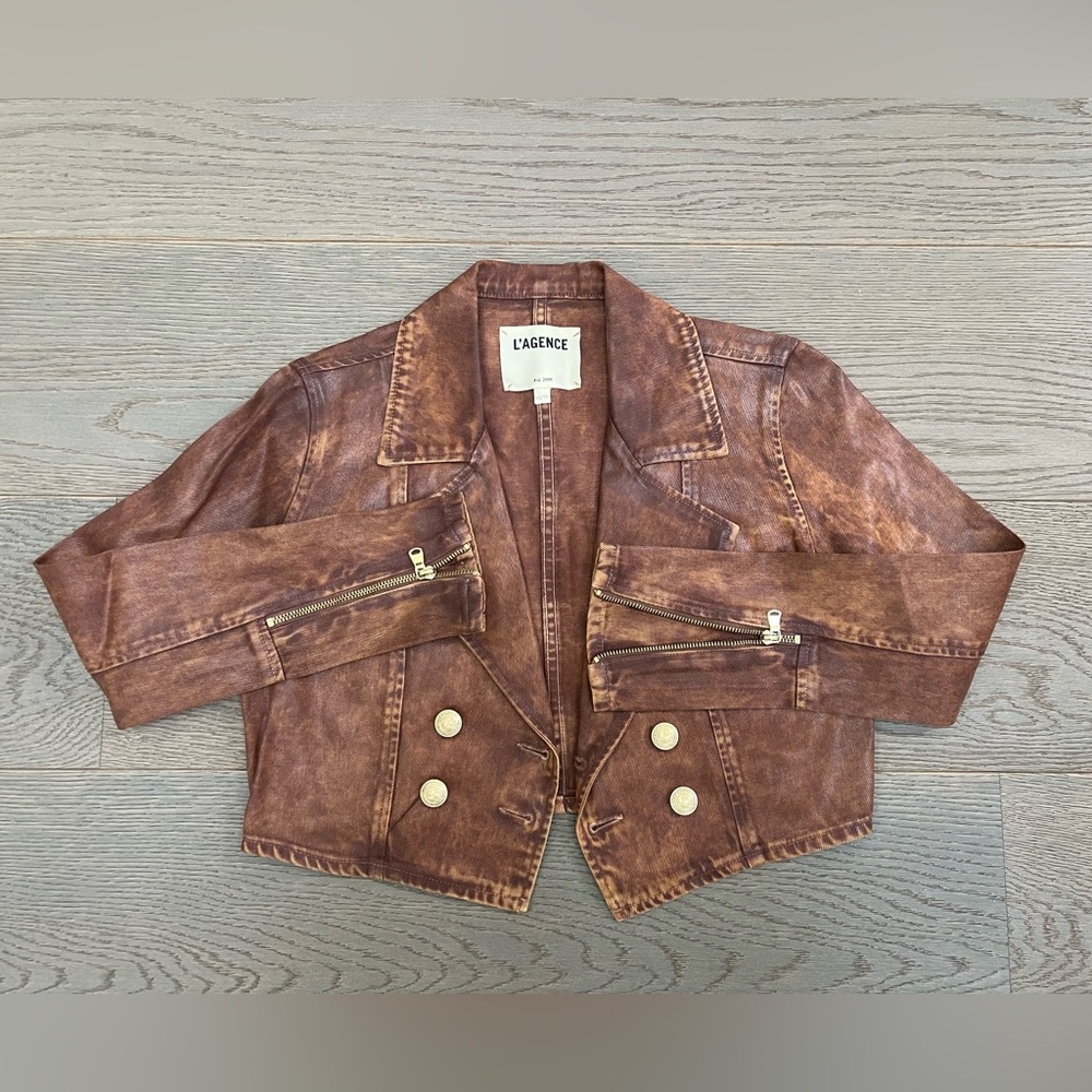 L'AGENCE Brown Women's Jacket - Picture 4 of 13